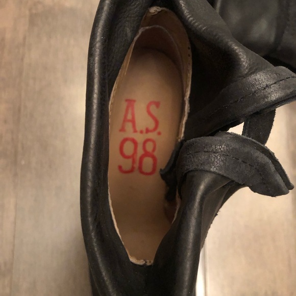 A.S. 98 leather lined funky boots size 37 with unique heel! - Picture 4 of 4